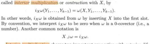 Interior multiplication from John Lee's Smooth Manifolds