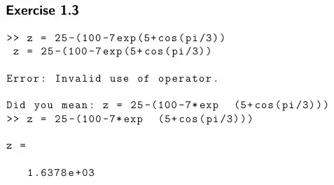 Screenshot of the listing in PDF form