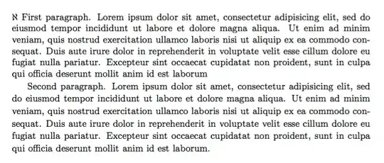 second paragraph has more line spacing