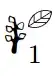Branch and leaf as a symbol in an equation