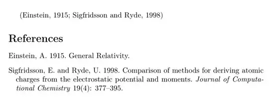 Einstein, A. 1915. General Relativity.//Sigfridsson, E. and Ryde, U. 1998. Comparison of methods for deriving atomic charges from the electrostatic potential and moments. Journal of Computational Chemistry 19(4): 377–395.
