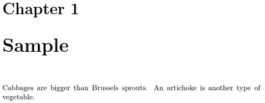 Chapter 1 Sample. Cabbages are bigger than Brussels sprouts. An artichoke is another type of vegetable.