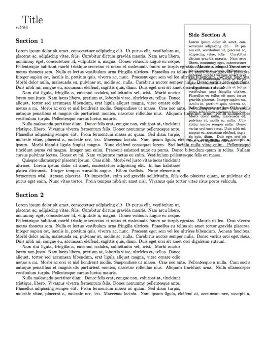 Example with 3 number of lines page 1