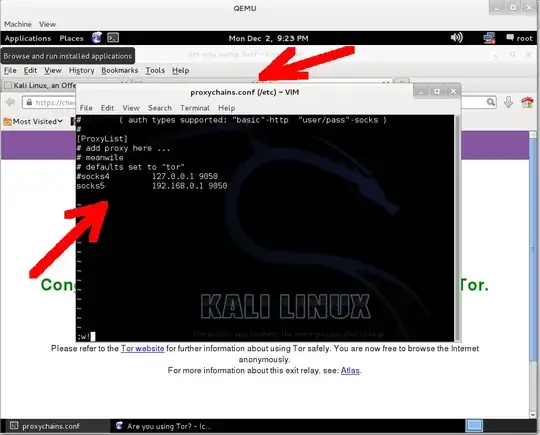 kali in qemu / proxychain