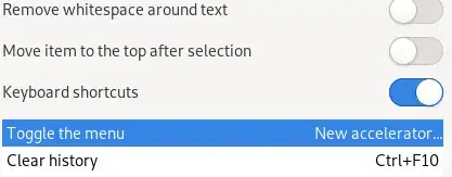 image of settings menu