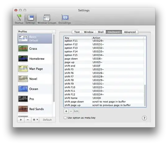 Terminal.app keyboard settings screenshot