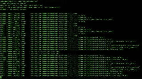 18.04 udevadm monitor command feedback