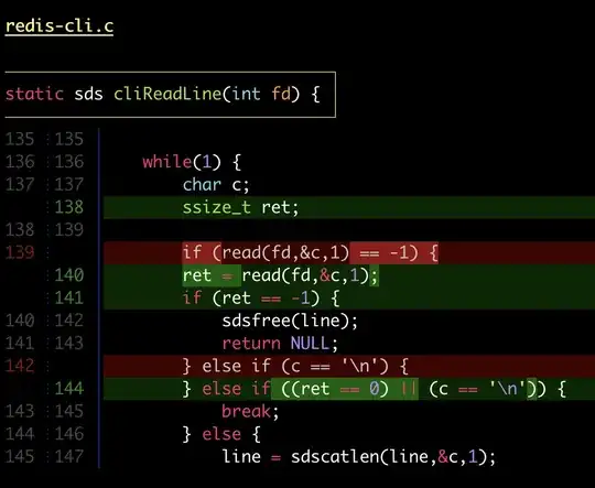 syntax highlighted diff