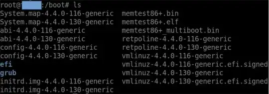 listing of /boot directory