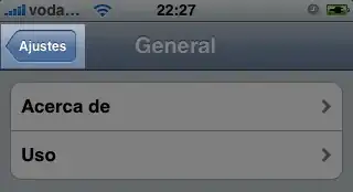 Screenshot of an iPhone "back" button.