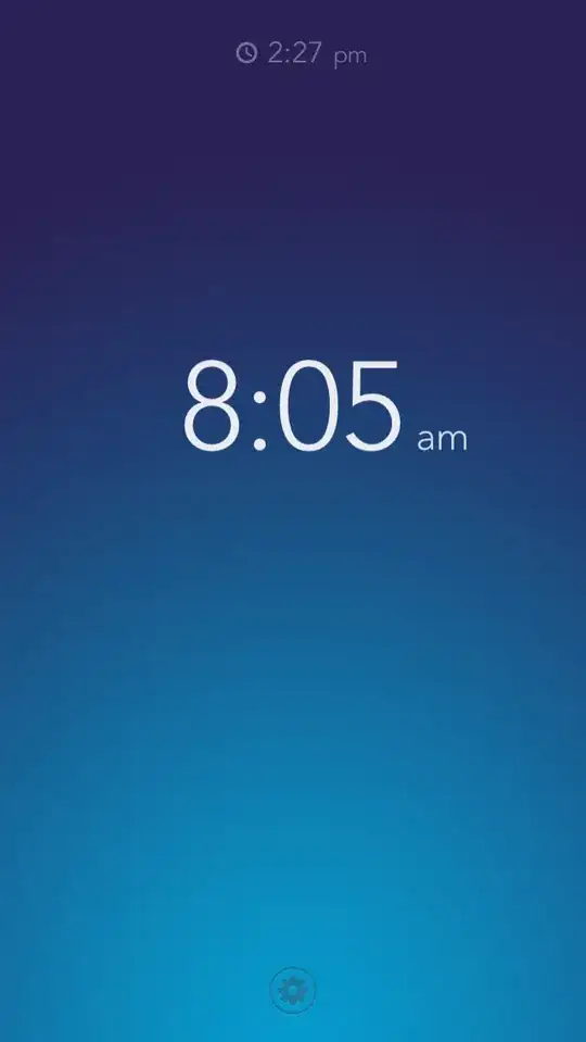 An image showing just an hour on a mobile screen that is otherwise pretty empty