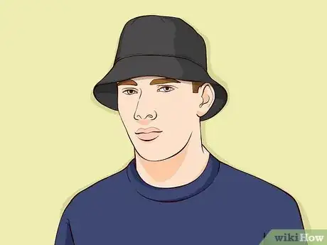 Image titled Wear a Hat with Medium Hair Guys Step 3