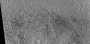 Boulders that were picked up, carried, and dropped by tsunamis, as seen by HiRISE. Tsunamis were probably caused by asteroids striking ocean.  Boulders are between the size of cars and houses.