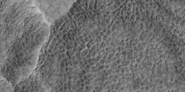 Low center polygons, as seen by HiRISE under HiWish program. Location is Casius quadrangle.  Image enlarged with HiView.  Location is Casius quadrangle.