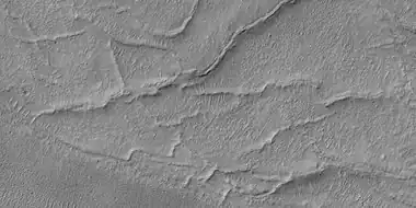 Close view of ridges, as seen by HiRISE under HiWish program