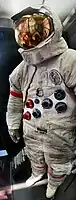 The spacesuit David Scott wore during the Apollo 15 mission is on display at the National Air and Space Museum, Washington, D.C.