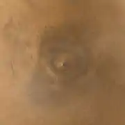 Arsia Mons, as seen by Mars Global Surveyor