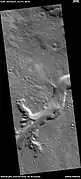 Channels, as seen by HiRISE under HiWish program.  The ends of the channels have shapes that suggest they were formed by the process of sapping.
