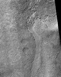 Frento Vallis, as seen by HiRISE.  Click on image to see better view of dust devil tracks.