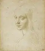 Head of a Woman, c. 1483–1485, Royal Library of Turin