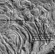 Moreux Crater moraines and kettle holes, as seen by HIRISE