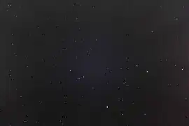 Black level compensation: the darkest point in the digital picture was set to zero luminance, in order to reduce the visible stray light. However, blue light caused by Rayleigh scattering is visible in the center of the image.