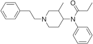 Chemical structure of 3-methylfentanyl.