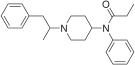 Chemical structure of alphamethylfentanyl.