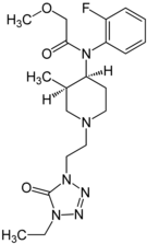 Chemical structure of brifentanil.