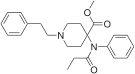 Chemical structure of carfentanil.