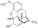 Chemical structure of codeine.