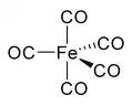 Iron(0) pentacarbonyl is a red-orange liquid prepared directly from the union of finely divided iron and carbon monoxide gas under pressure.