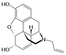 Chemical structure of nalorphine.