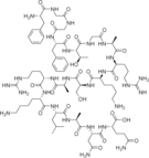 Chemical structure of nociceptin.