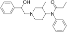 Chemical structure of ohmefentanyl.