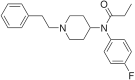 Chemical structure of parafluorofentanyl.