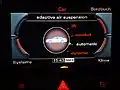 An Audi A8 Multi Media Interface control screen for its Adaptive Air Suspension
