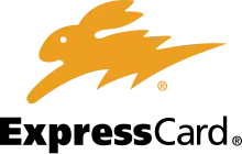 ExpressCard logo, combining a stylized hare with a thunderbolt