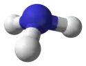 A schematic depiction of an Ammonia molecule