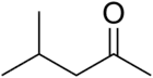 Skeletal formula of methyl isobutyl ketone