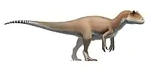 A rendering of a dinosaur