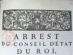 vignette of a headpiece (printing)