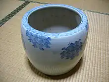 A small porcelain pot