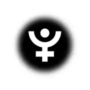 Symbol on a black background