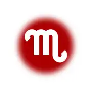 The symbol on a background colored as Mars, the ruling planet