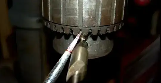 Using screwdriver and bit