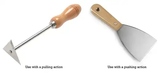 Two types of scraper