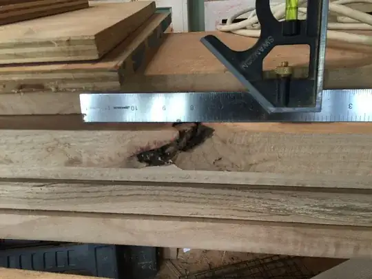 Void in wood